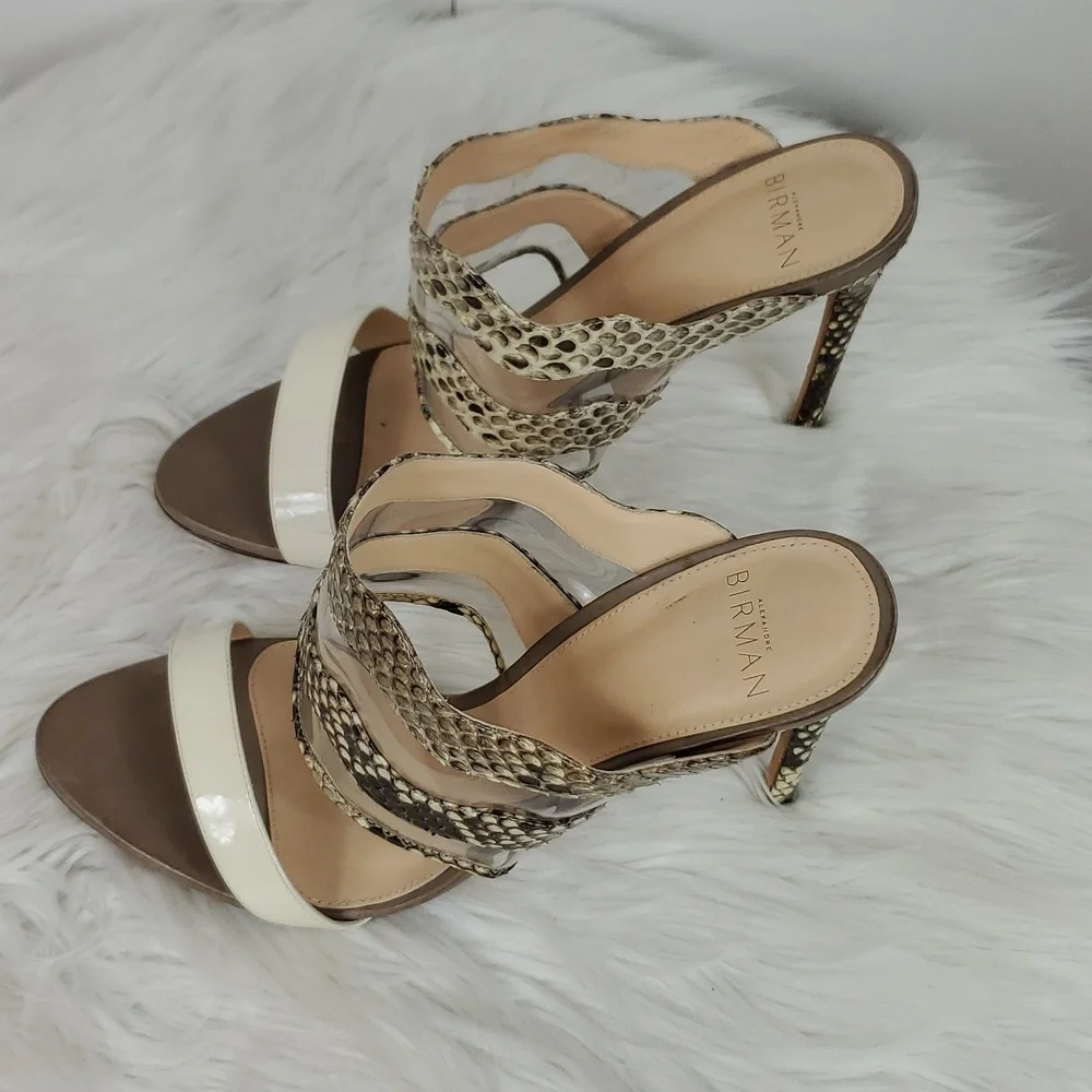 Alexandre Birman python and PVC mule slides. - Picture 4 of 6